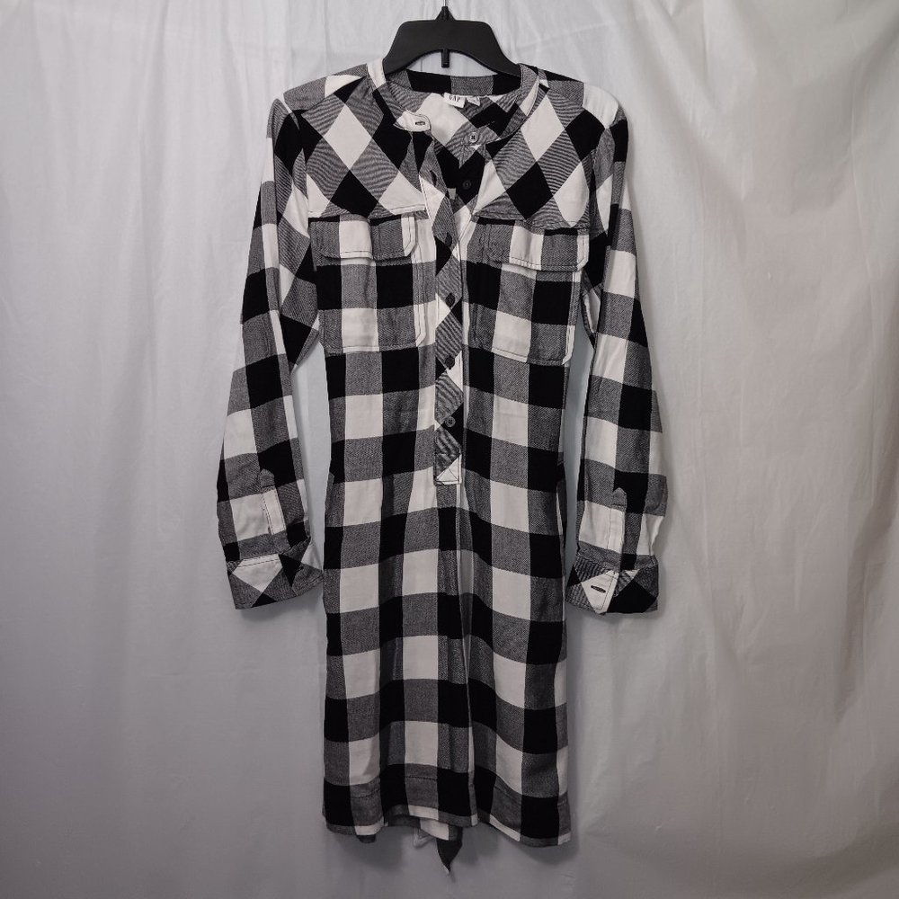 GAP WOMEN'S LONG SLEEVE PLAID DRESS SIZE MEDIUM